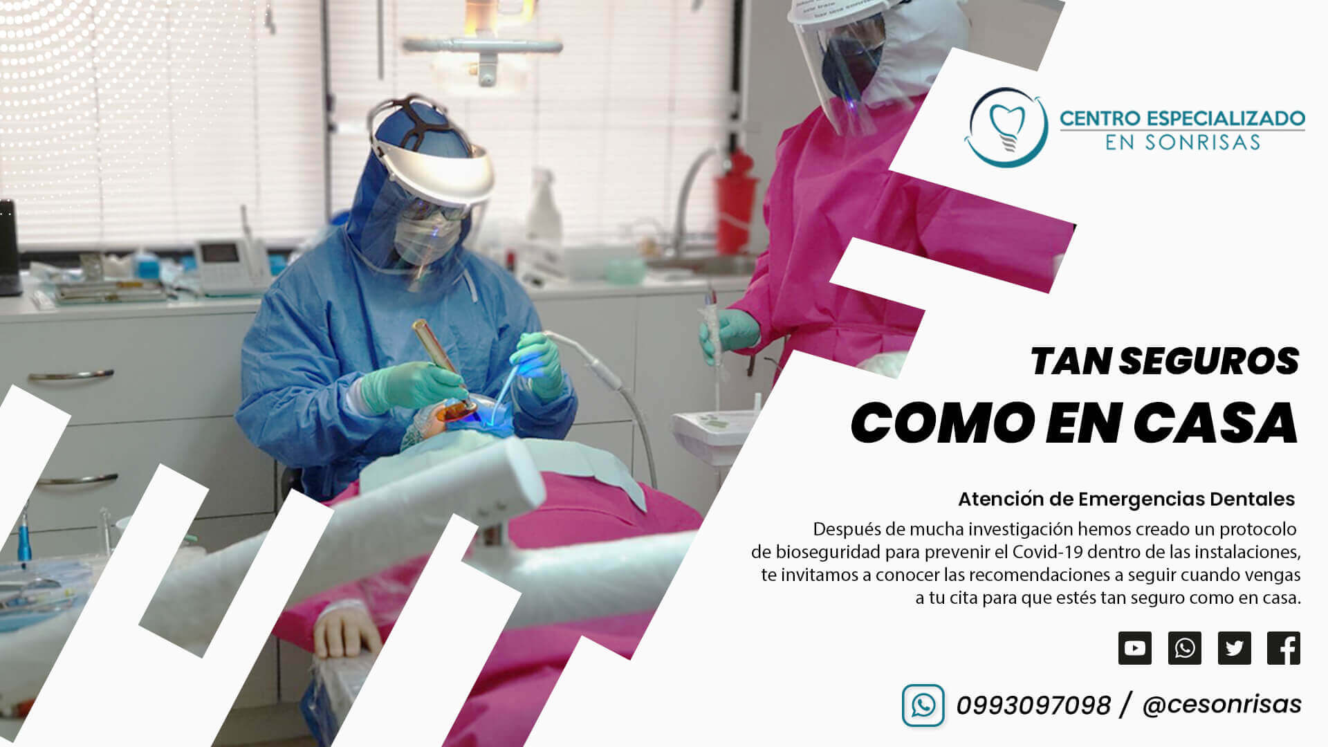 Atención de Emergencias Dentales 🚨 Tan seguros como en casa